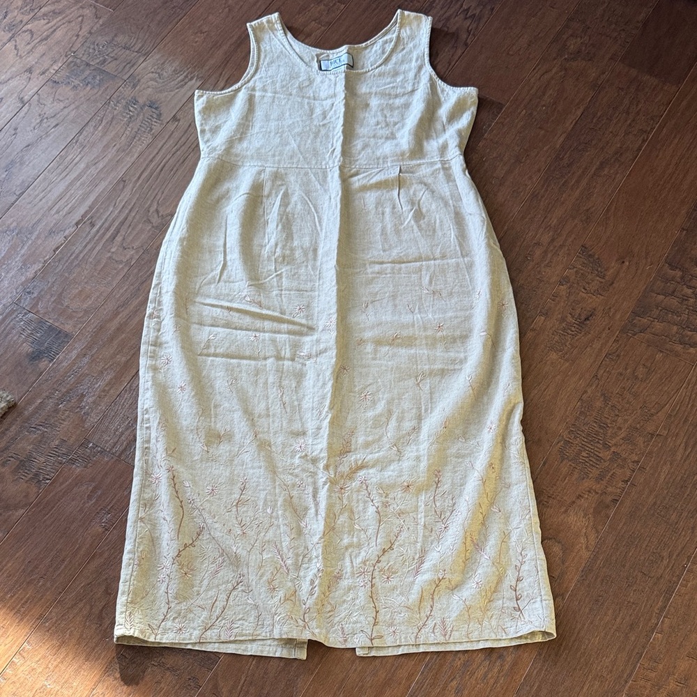 BICE by Sag Harbor Cream Textured Midi Dress